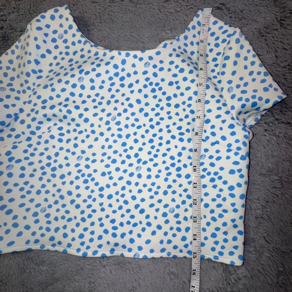 Lilly Pulitzer Girls 14 XL Thelma Set Polka Two Piece‎ Set Blue Skirt Top Dress